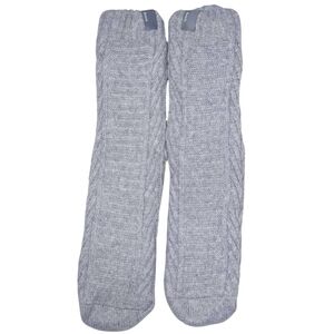 New Bench Thermal Slipper Socks Grey Knit Size 4-10